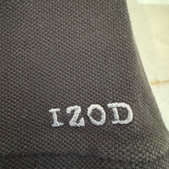 IZOD Black Polo Shirt Men’s Size Large 100% Cotton Short Sleeve - Picture 4 of 10